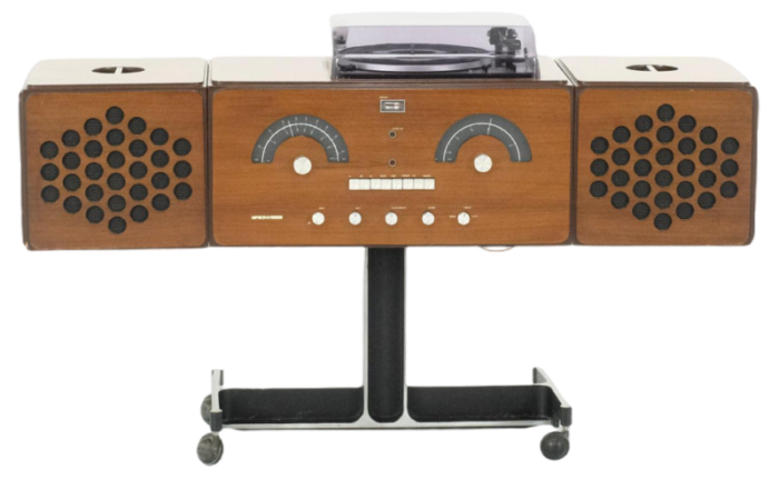 midcentury record player brionvega attributed to achille and pier giacomo castiglioni for hille 1960s 5599