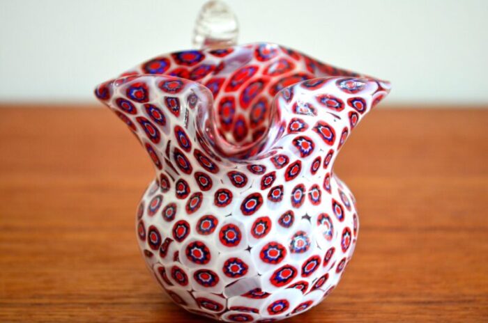 millefiori murano glass vase 1950s 2