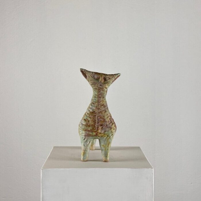 mitri ceramic cat by giovan battista 1950s 3