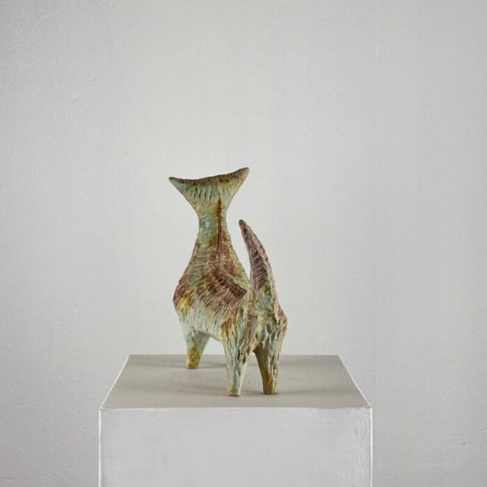 mitri ceramic cat by giovan battista 1950s 5