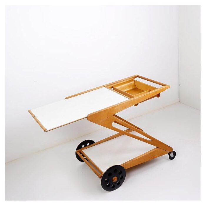 mobilo pe03 serving trolley attributed to cees braakman for pastoe 1950s 8242