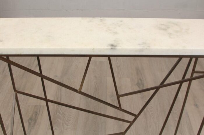 modern iron marble console 2886