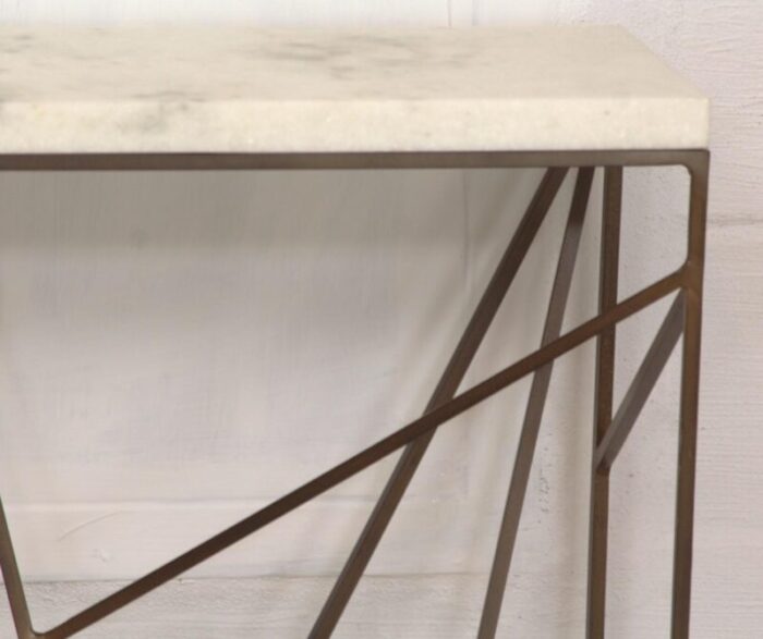 modern iron marble console 2913