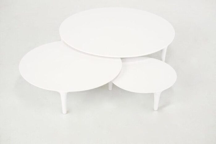 modern tripod nesting tables attributed to wolfgang bregentzer belgium set of 3 1129