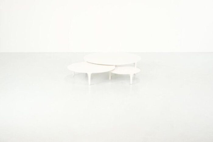 modern tripod nesting tables attributed to wolfgang bregentzer belgium set of 3 2946