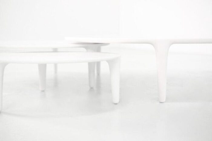 modern tripod nesting tables attributed to wolfgang bregentzer belgium set of 3 4117