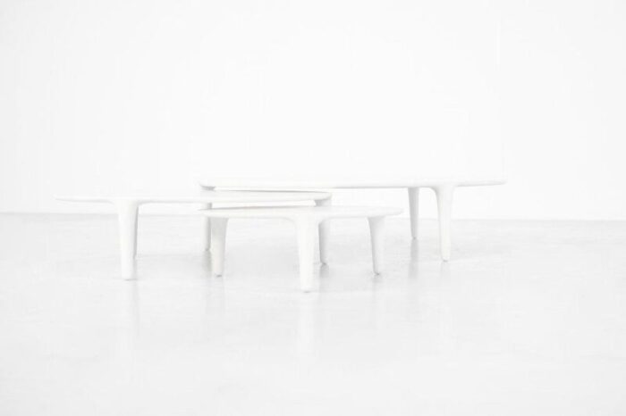 modern tripod nesting tables attributed to wolfgang bregentzer belgium set of 3 9016