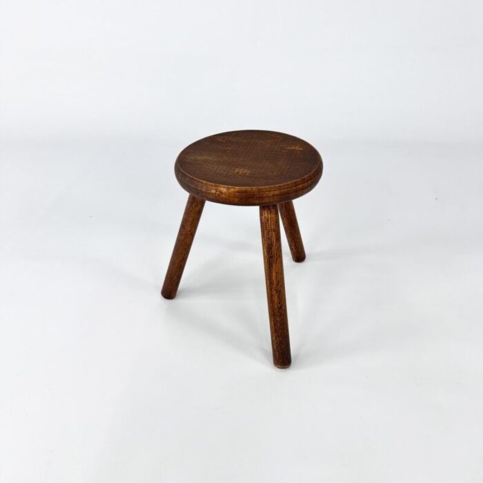 modernist oak stool 1950s 4537