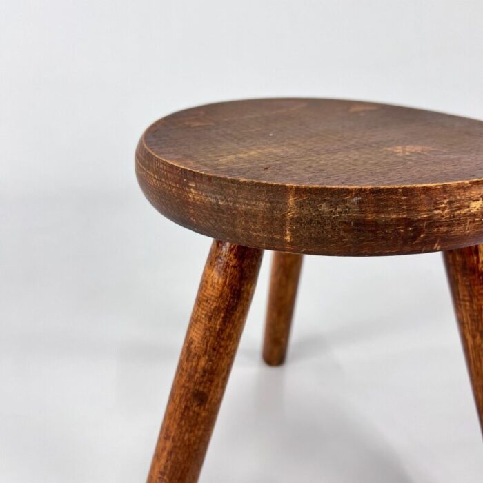 modernist oak stool 1950s 5113