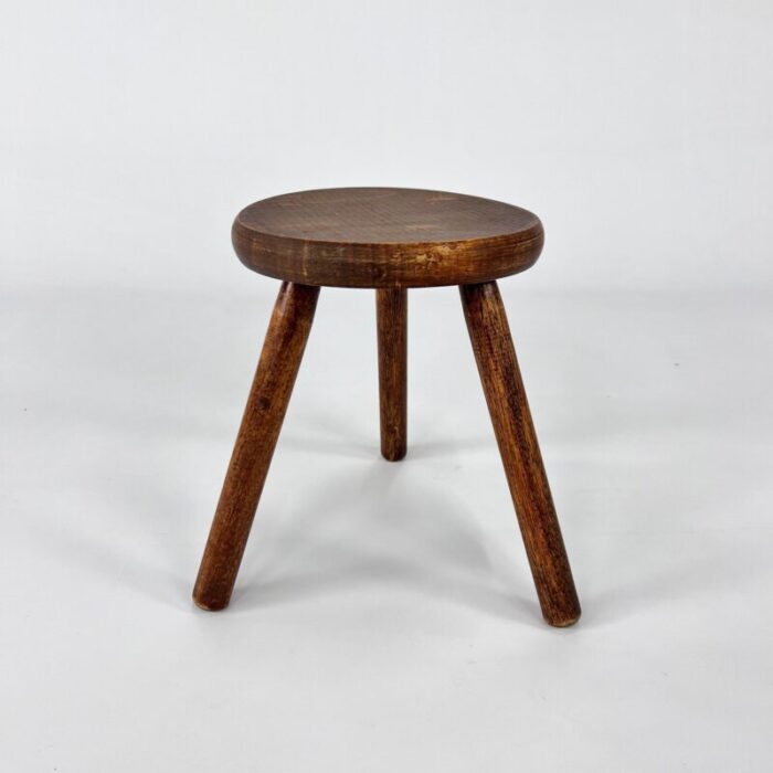 modernist oak stool 1950s 7411