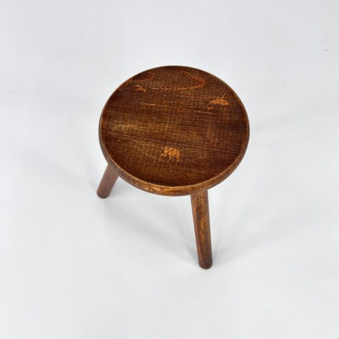 modernist oak stool 1950s 9192