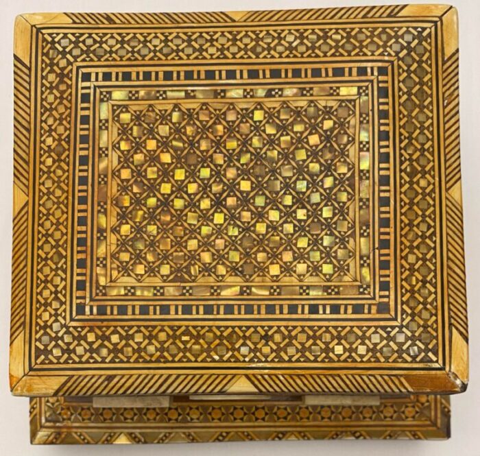 moorish art deco style inlaid box hand crafted cigarette box 2008