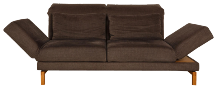 moule fabric two seater grey brown sofa from bruhl 0072