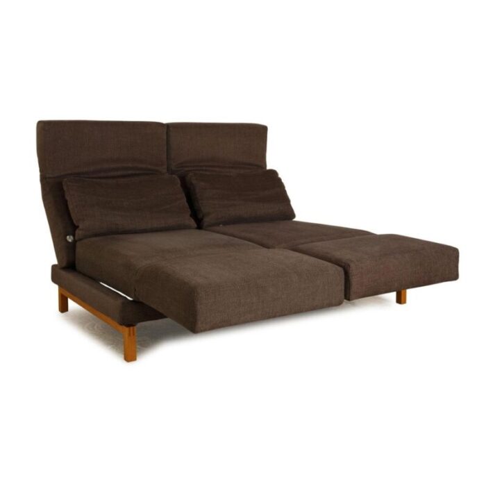 moule fabric two seater grey brown sofa from bruhl 0836