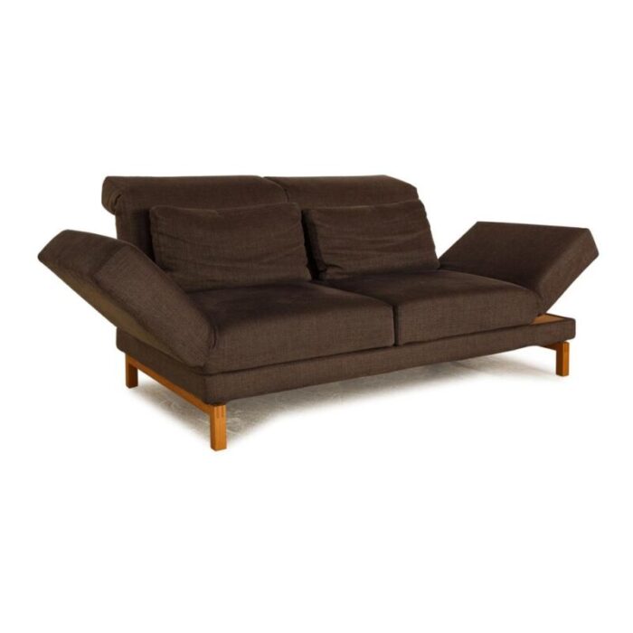 moule fabric two seater grey brown sofa from bruhl 4942