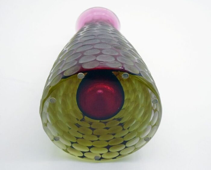 murano glass bottle by mariano moro 1990s 10