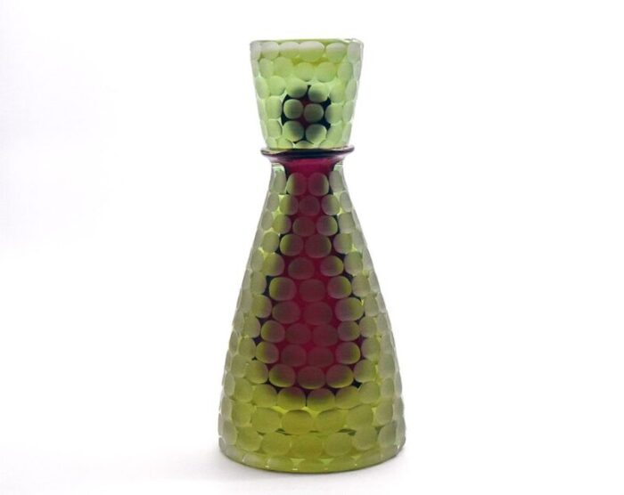 murano glass bottle by mariano moro 1990s 3