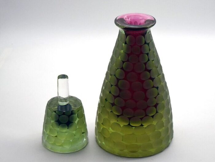 murano glass bottle by mariano moro 1990s 6