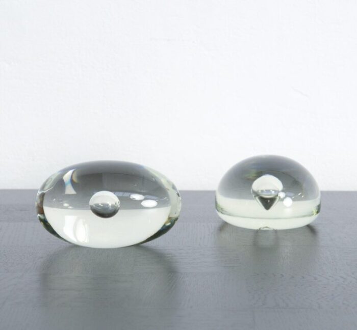 murano glass paperweights by a barbini set of 2 5