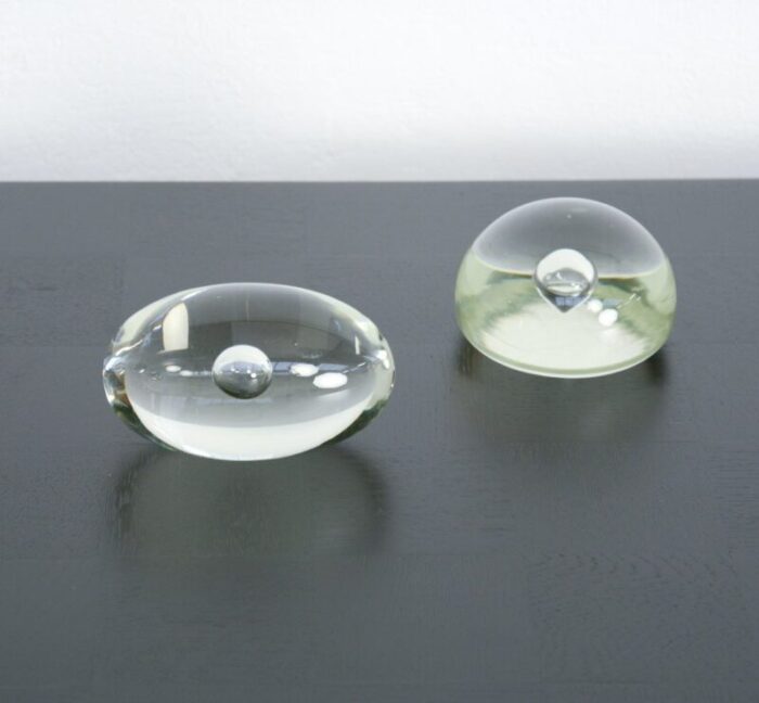 murano glass paperweights by a barbini set of 2 8