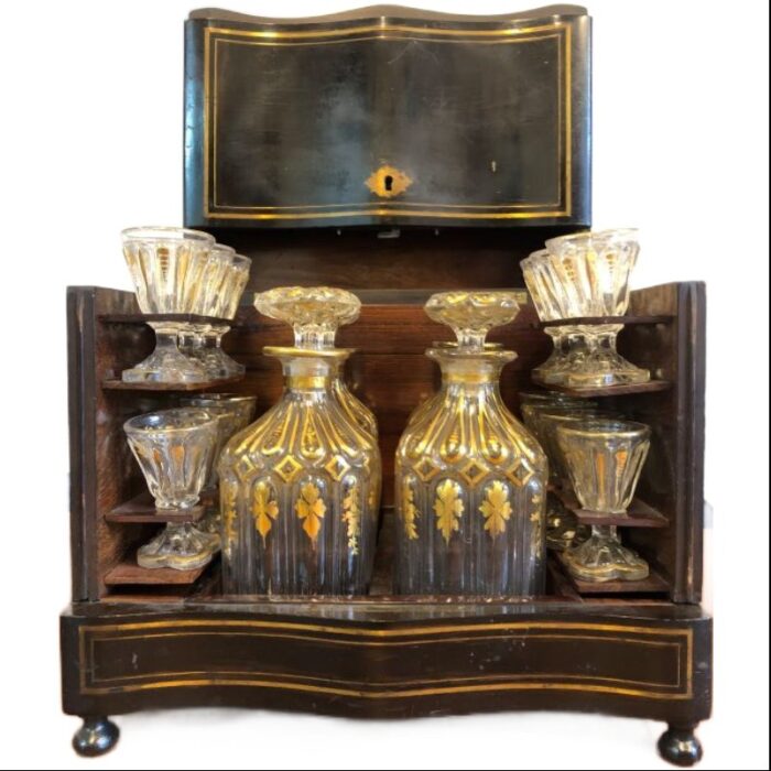 napoleon iii liqueur box in ebonized wood france set of 20 12