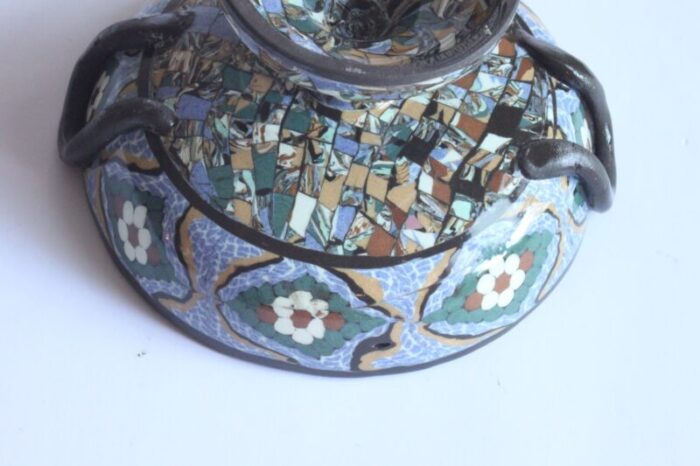 neriage mosaic vase by jean gerbino 1930s 6