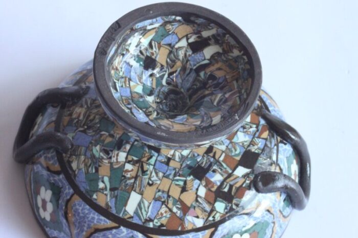 neriage mosaic vase by jean gerbino 1930s 7