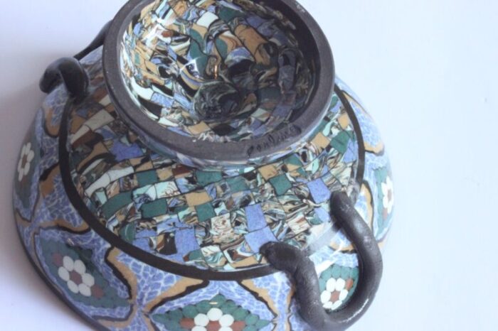 neriage mosaic vase by jean gerbino 1930s 8