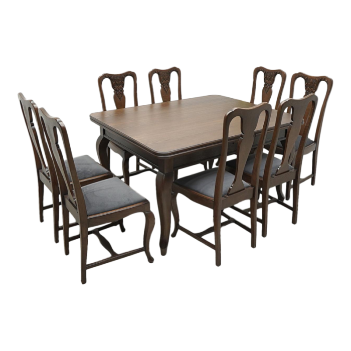 oak table 8 chairs after professional renovation 4909