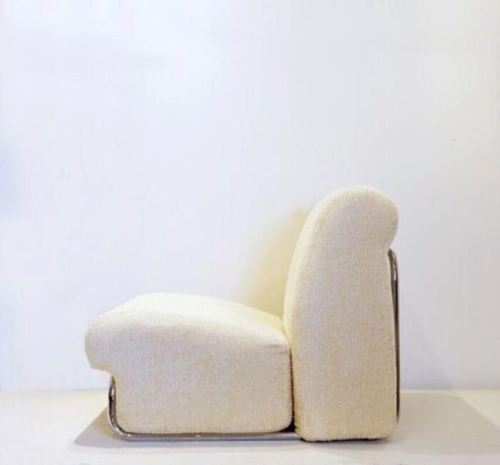 off white velvet armchair italy 1960s 0498 scaled