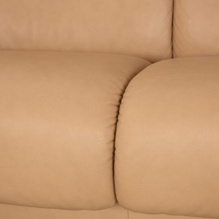 paradise leather three seater beige sofa from stressless 1771