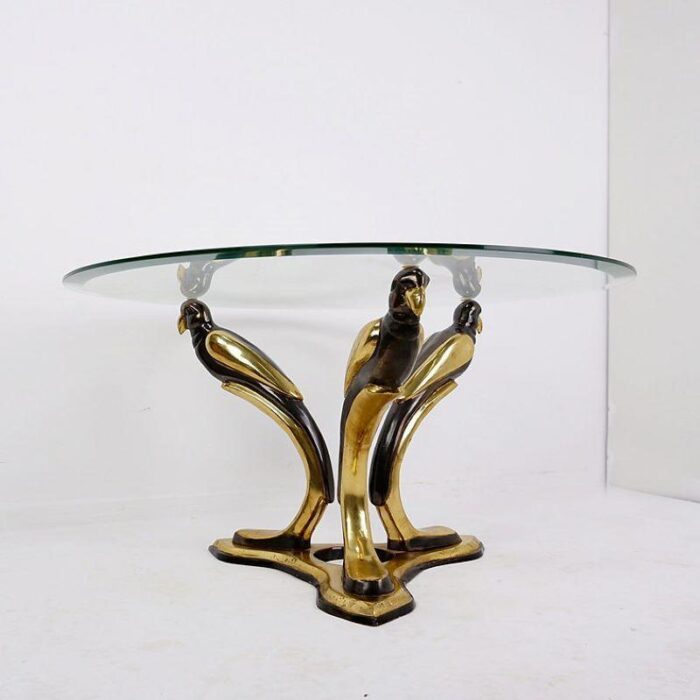 parrot coffee table in the style of willy daro 2680