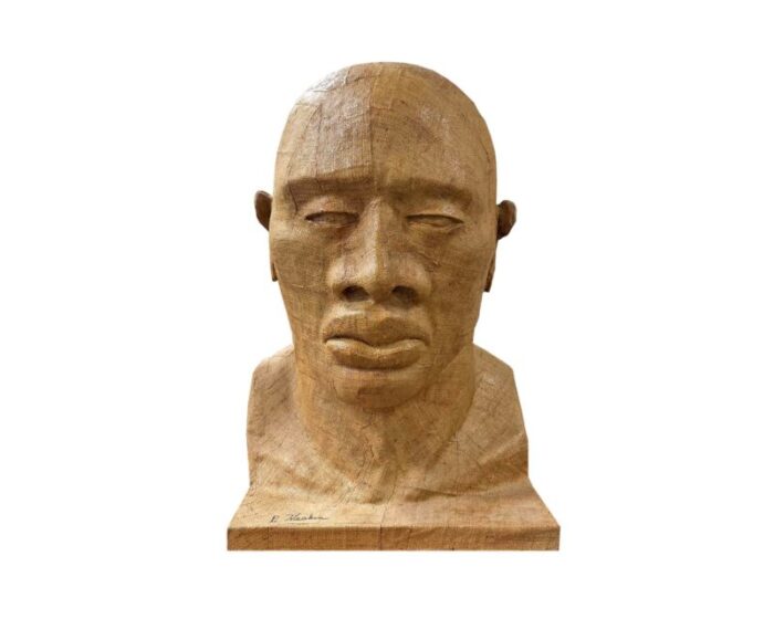 paul haskin signed monumental bust sculpture 7633