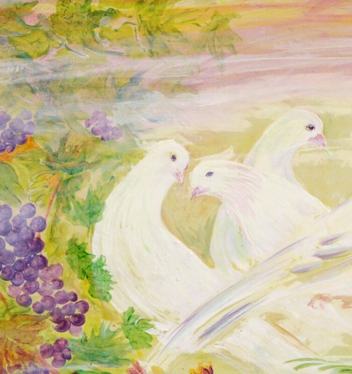 peace doves in vineyard springtime landscape by mohammad hourian 8557