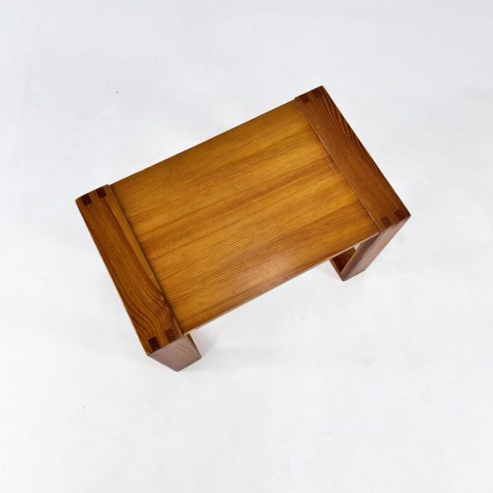 pinewood side table 1970s 4424