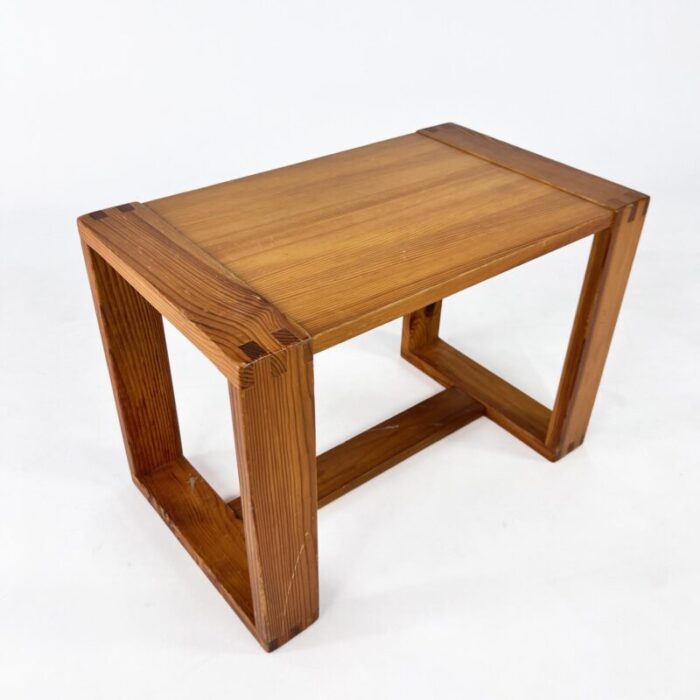 pinewood side table 1970s 7546