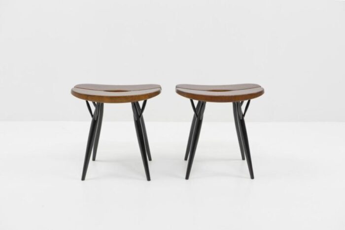 pirrka stools by ilmari tapiovaara for artek finland 2000s set of 2 3257