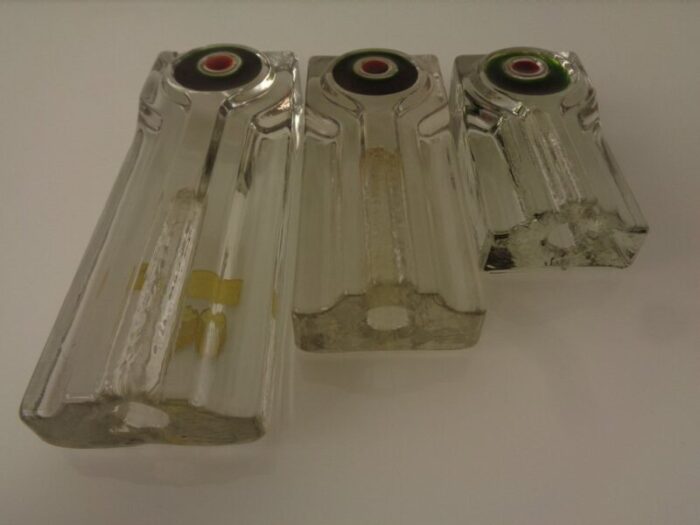 pop art glass vases by h duesterhaus for walther germany 1960s set of 3 12