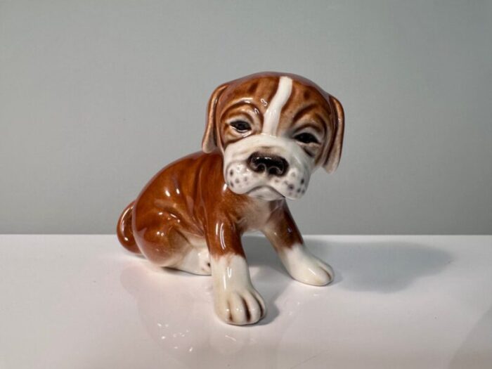 porcelain beagle puppy dog figurine from goebel west germany 1960s 1