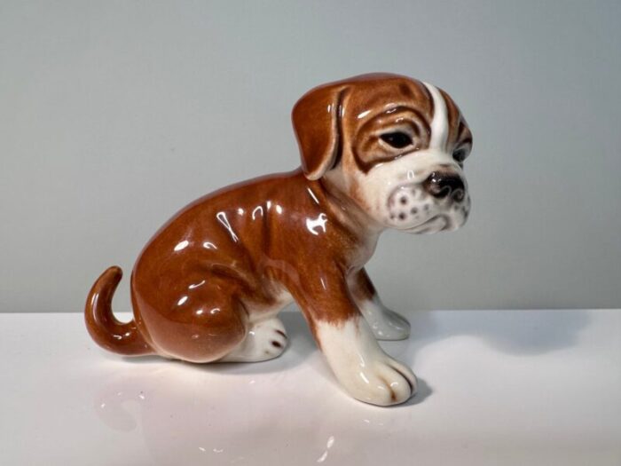 porcelain beagle puppy dog figurine from goebel west germany 1960s 2