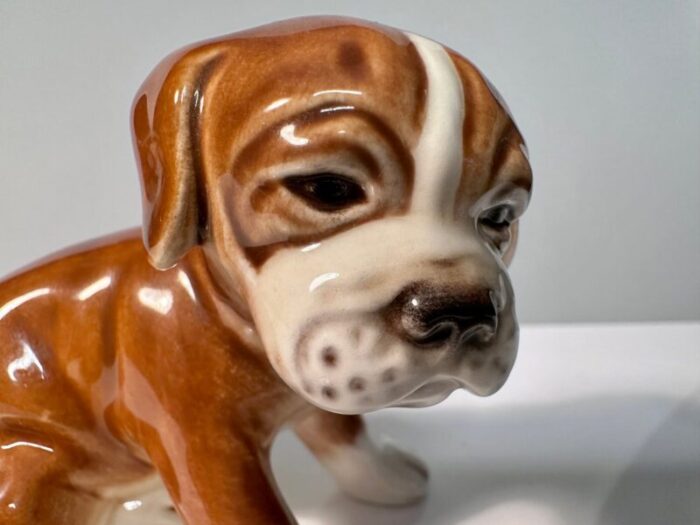 porcelain beagle puppy dog figurine from goebel west germany 1960s 3