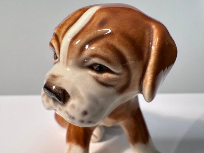 porcelain beagle puppy dog figurine from goebel west germany 1960s 4