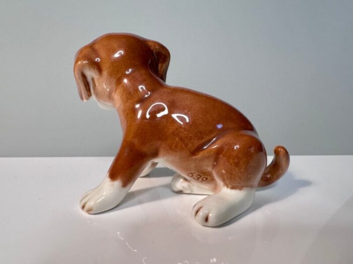 porcelain beagle puppy dog figurine from goebel west germany 1960s 6