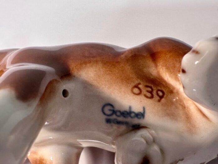 porcelain beagle puppy dog figurine from goebel west germany 1960s 8