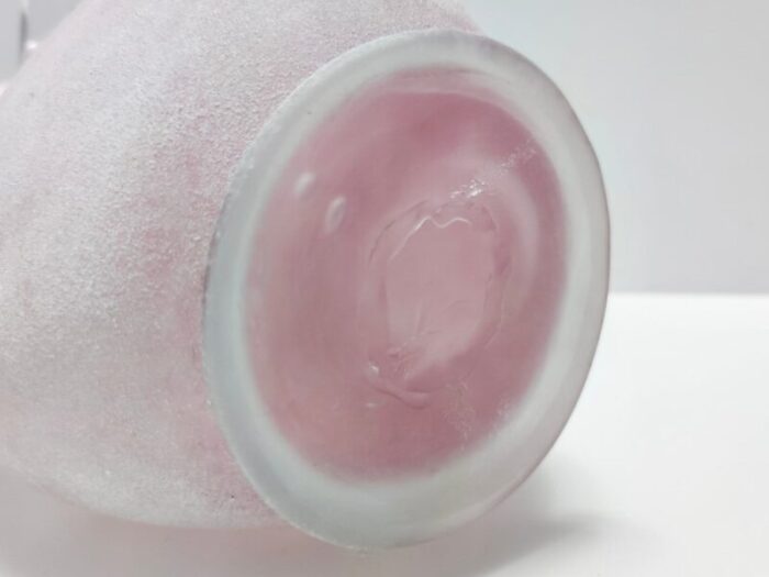 postmodern pink scavo glass vase attributed to gino cenedese italy 1970s 10