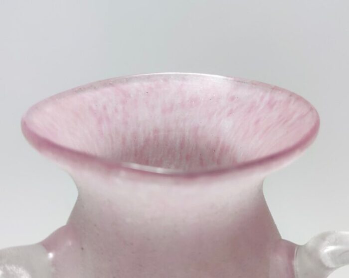 postmodern pink scavo glass vase attributed to gino cenedese italy 1970s 9