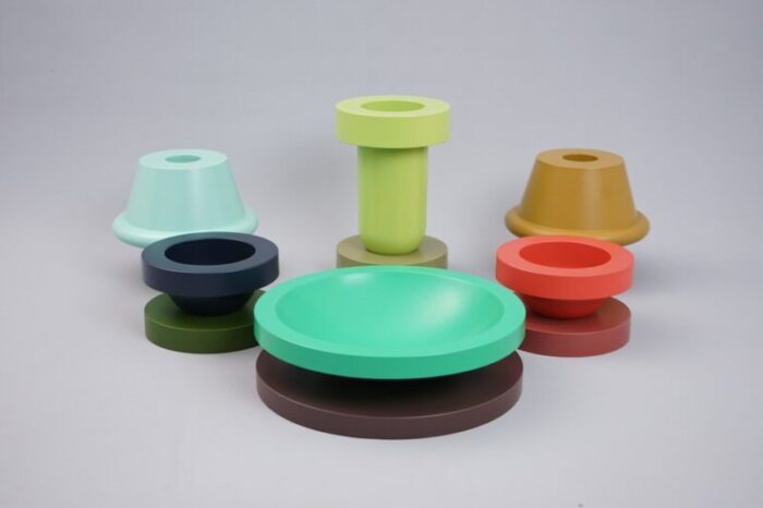 postmodern vase senape by ettore sottsass for marutomi 1997 4