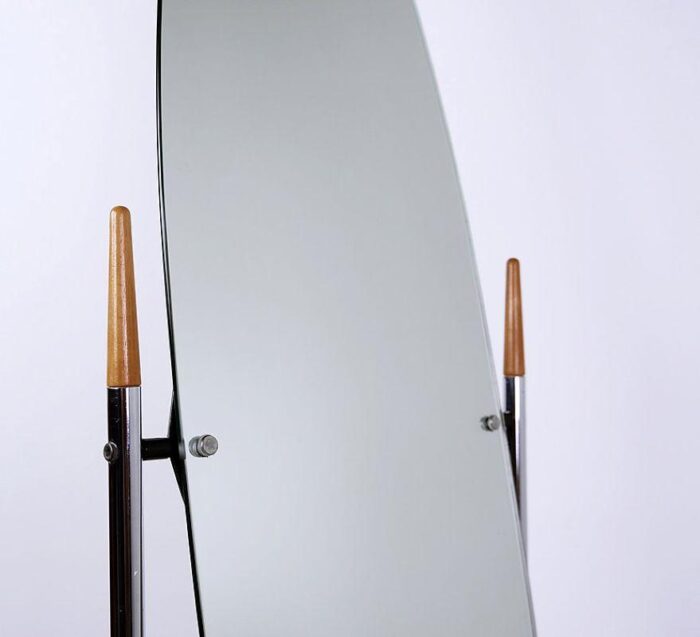 psyche mirror in chrome and wood 1970s 2430 scaled