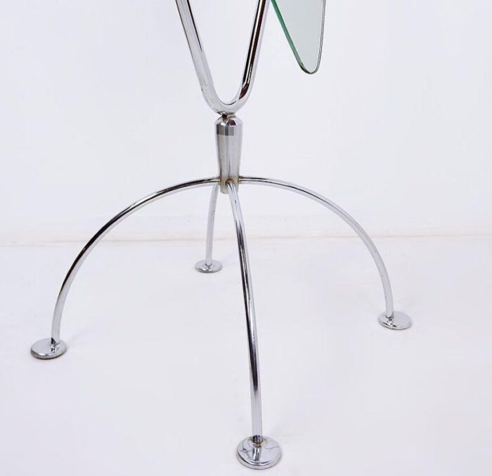 psyche mirror in chrome and wood 1970s 3806 scaled