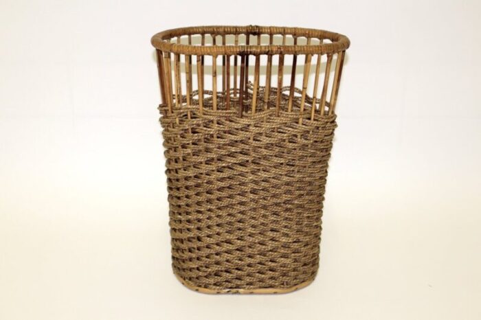 rattan waste paper basket 1